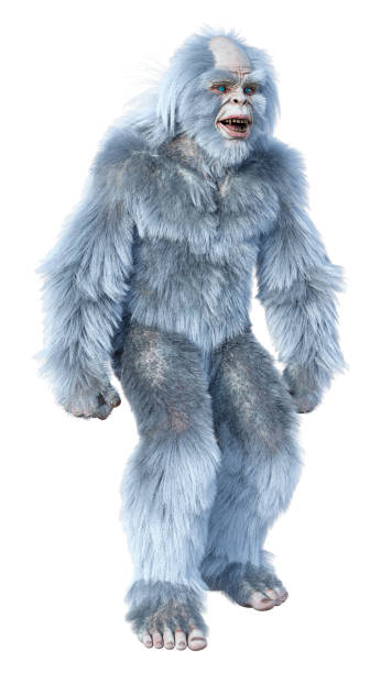 istock 3D illustration fantasy creature yeti on white 1306490767