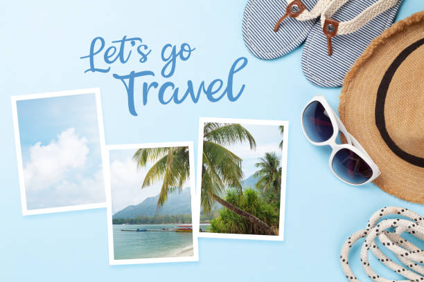 istock Summer vacation items and accessories 1306491082