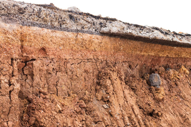 istock Close-up of dirt soil under paved road. 1306492626