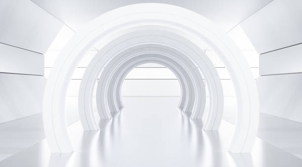 istock Sci-Fi Futuristic Round Corridor 1306494254