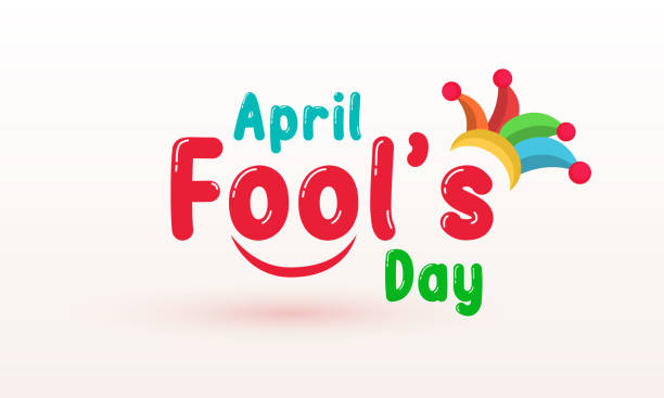 April fool's day, Typography, Colorful, vector illustration. stock illustration
