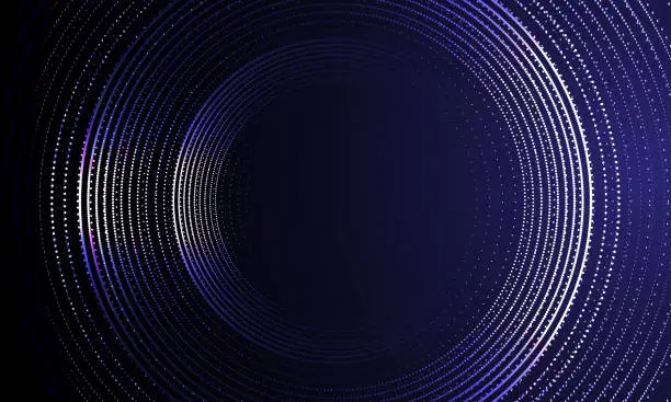 Vector illustration of technology futuristic circle on dark background