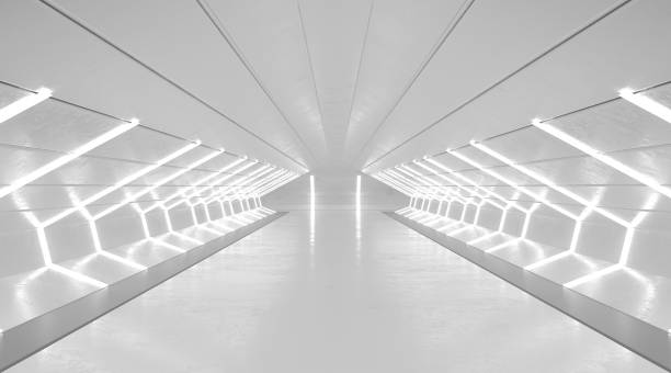 istock Abstract Futuristic White Corridor 1306497445