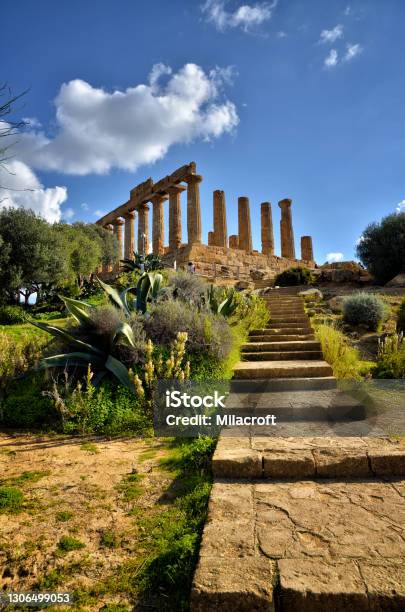 The Valley Of The Temples Is An Archaeological Site In Agrigento Sicily Italy Stock Photo - Download Image Now