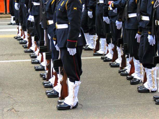 istock The military parade for Independence day. 1306502856