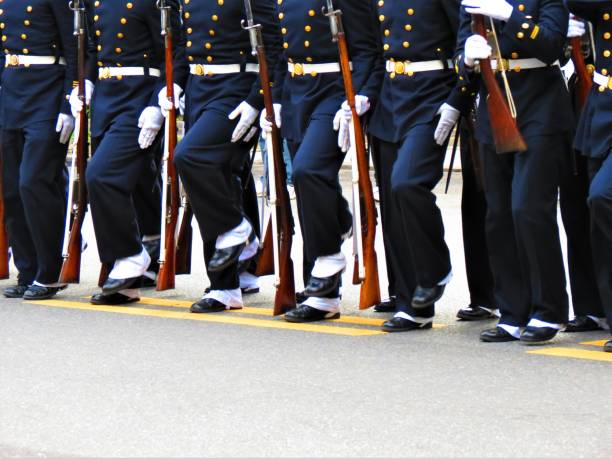 istock The military parade for Independence day. 1306503363