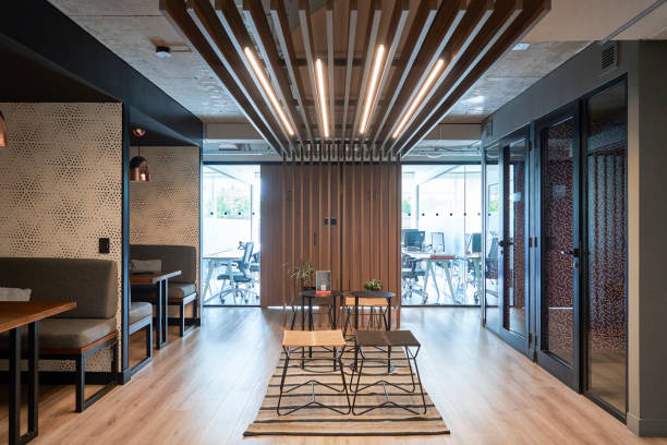 istock Interior view of modern office leisure area 1306503942