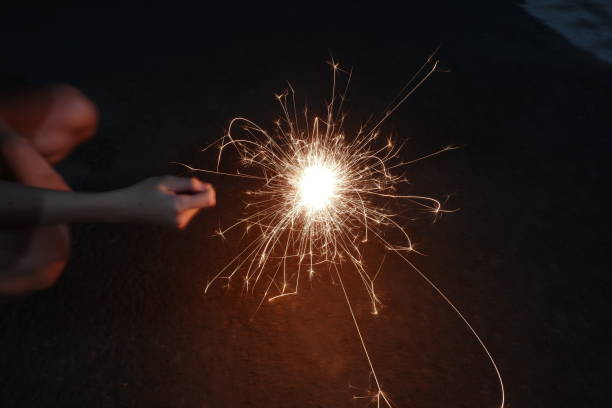 exotic light painting of a firework