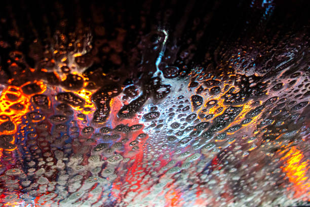 istock Car wash from inside the car 1306505431