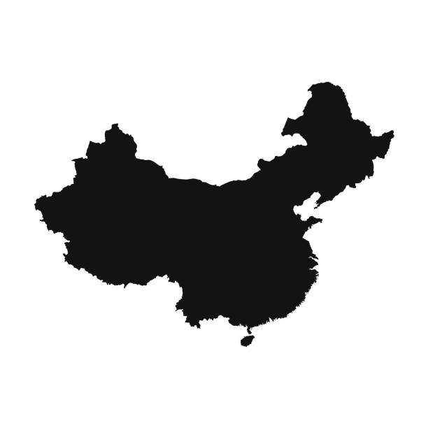 istock Vector Illustration of the Black Map of China on White Background 1306508558