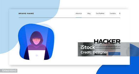 istock Hacker, Computer Crime Concept Vector Illustration for Landing Page Template, Website Banner, Advertisement and Marketing Material, Online Advertising, Business Presentation etc. 1306510543