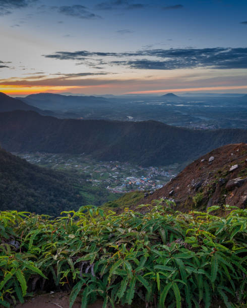 istock Sunrise point of mount Sibayak 1306525189