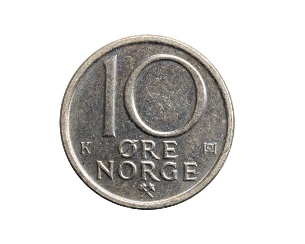 istock Norway ten ore coin on a white isolated background 1306525202