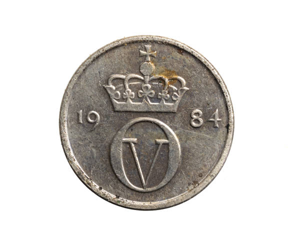 istock Norway ten ore coin on a white isolated background 1306525338