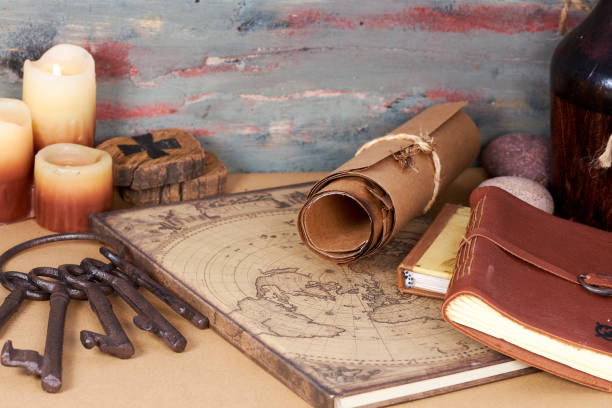 istock scented candles and other items on rustic wooden table 1306533588