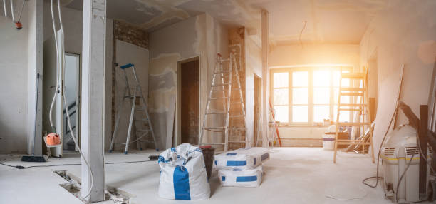 Old real estate apartment, prepared and ready for renovate stock photo