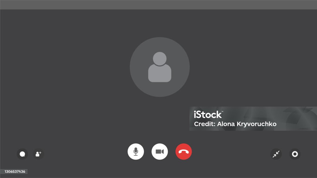 Chat Call Screen Vector Adjustable Graphics Video Chat User Interface Call Screen Call ...
