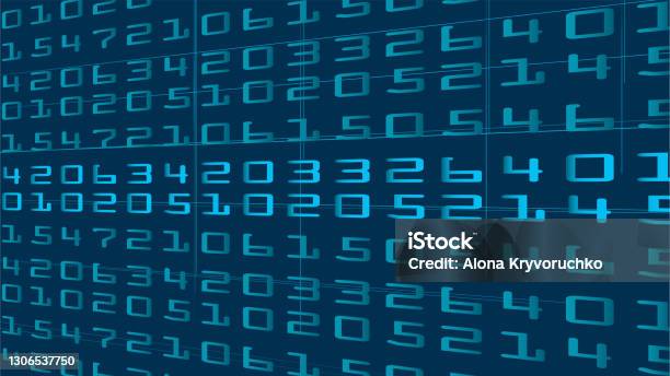 Digital Code Algorithm Stream Matrix Background Vector Graphics Stock ...