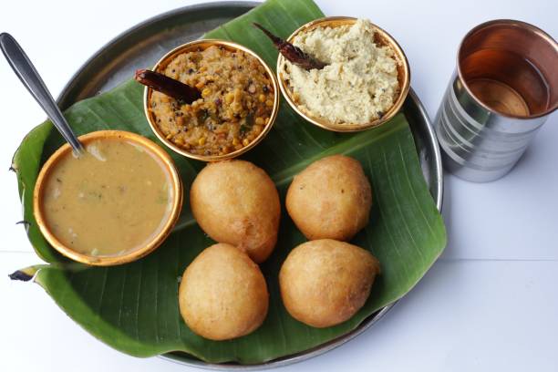 istock Tasty Mysore Bonda in a banana leaf 1306547668