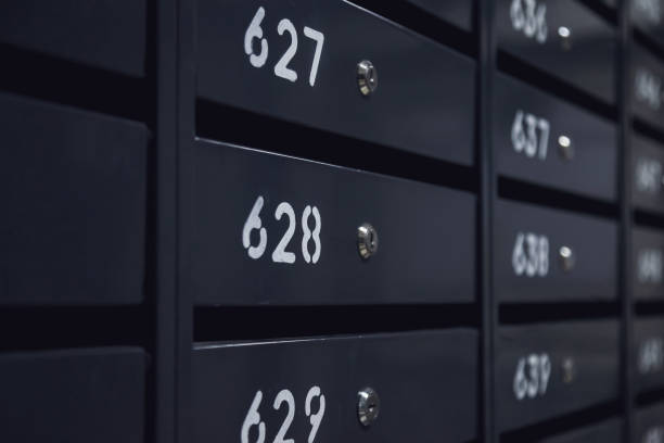 istock Mailboxes in an apartment residential building 1306547800