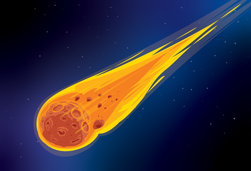 Ilustración de Espacio Del Cometa y más Vectores Libres de Derechos de  Meteorito - Tipo de Roca - Meteorito - Tipo de Roca, Cometa - Espacio,  Asteroide - iStock