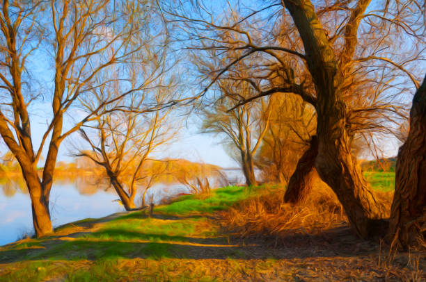 istock Oil landscape painting 1306552960