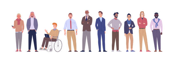 ilustrações, clipart, desenhos animados e ícones de equipe de empresários. - overweight men businessman isolated