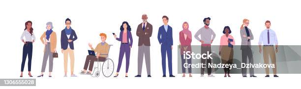 Multinational Business Team Stock Illustration - Download Image Now - People, Multiracial Group, Diversity