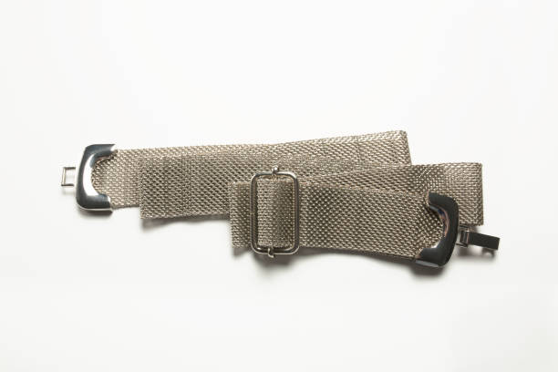 istock Metal belt isolated on a white background 1306557435