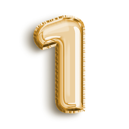 Balloon Number One Stock Photo - Download Image Now - Balloon, Hot Air