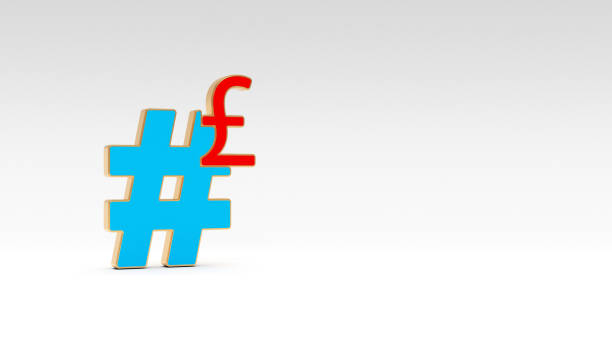 istock Finance concept Hashtag with pound symbol isolated on white-colored background 1306559479