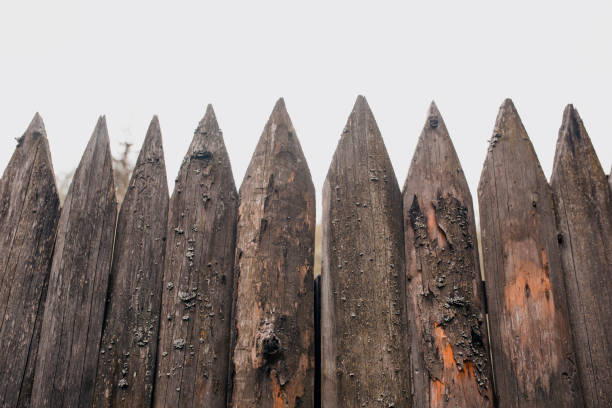 istock Old village wooden fence 1306561717