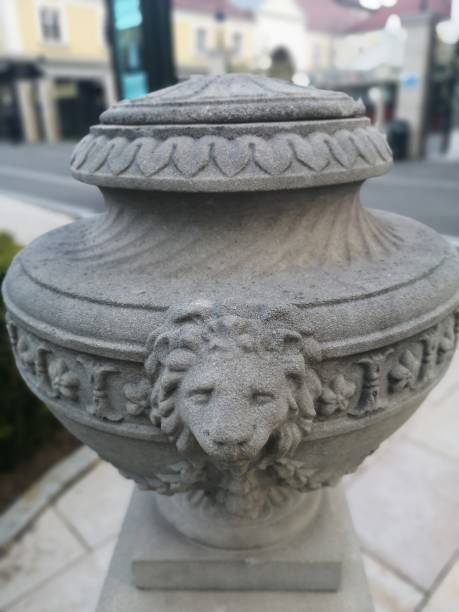 istock A pole with a sculpture in the shape of a lion's head 1306564979