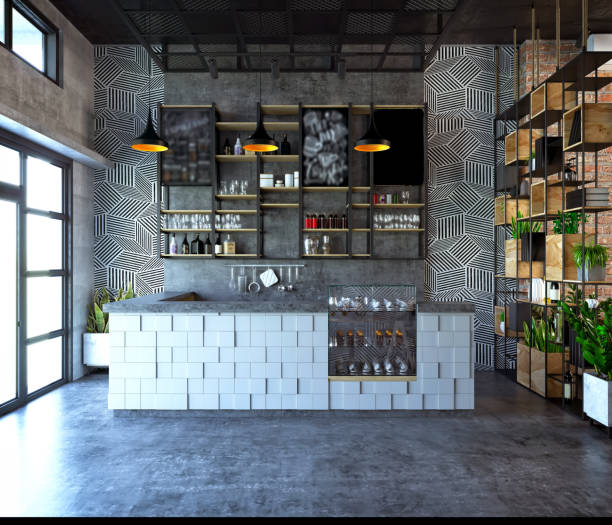 istock 3d render of vintage cafe restaurant 1306566049