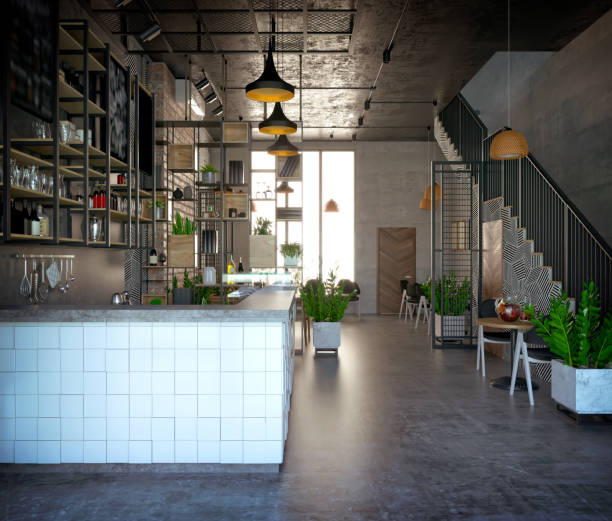 istock 3d render of vintage cafe restaurant 1306566614