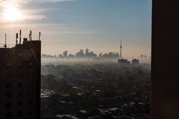 istock Skyline of Toronto with its CN Tower, seen from a skyscraper 1306577110