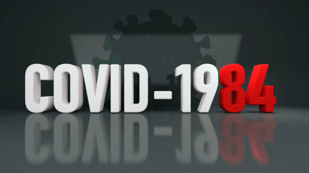 istock Covid 19 Conspiracy 3d render background. 1306585641