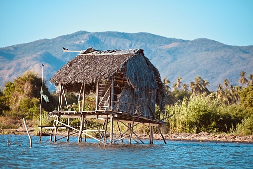 A house in the laguna of Coyuca, Mexico