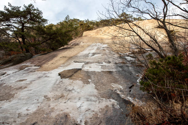 istock The ice on the rock in Mt. Bukhansan 1306595101