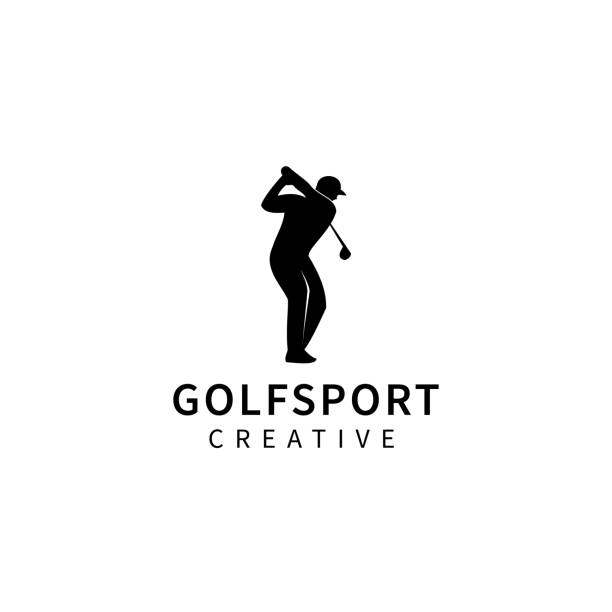 ゴルフアイコンテンプレートデザインベクトルアイコンイラスト - golf silhouette putting sport点のイラスト素材／クリップアート素材／マンガ素材／アイコン素材