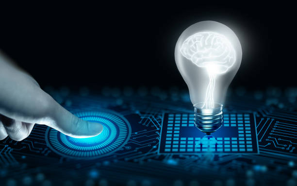 istock Protect intellectual property with Biometric security. Intellectual property protection or Patent idea protection Concept. 3D Rendering 1306615462