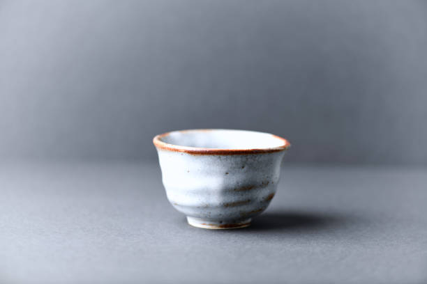istock Traditional, handcrafted ceramic on gray background. Soft focus. Copy space. 1306616519