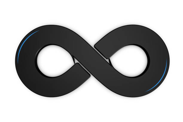 istock Infinity Symbol - Black 3D Illustration - Isolated On White Background 1306619387