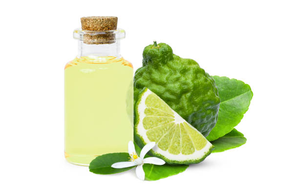 istock Bergamot citrus herbal essential oll isolated on white 1306621460