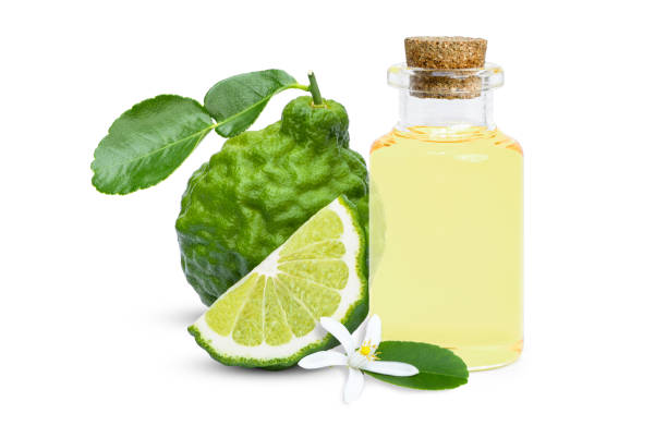istock Bergamot citrus herbal essential oll isolated on white 1306621463