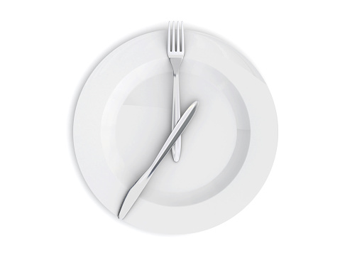 Cutlery on a white background.