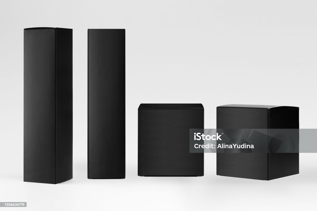 Tall Rectangular Boxes Collection Of Different Black Paper Boxes Tall Slim Rectangle Square ...
