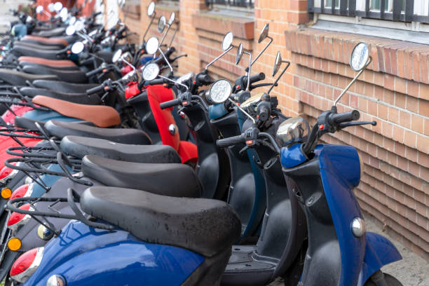 istock View Of Motorcycle Parked On Street 1306626811