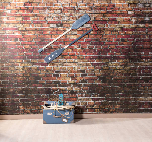 young room pirate decoration marine style brick wall
