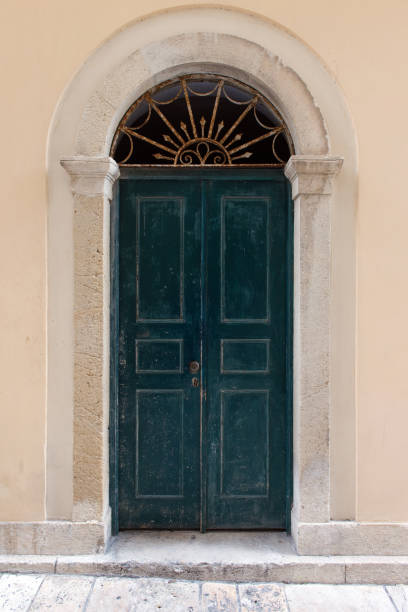istock Greece Corfu Town traditionnal door 1306629897